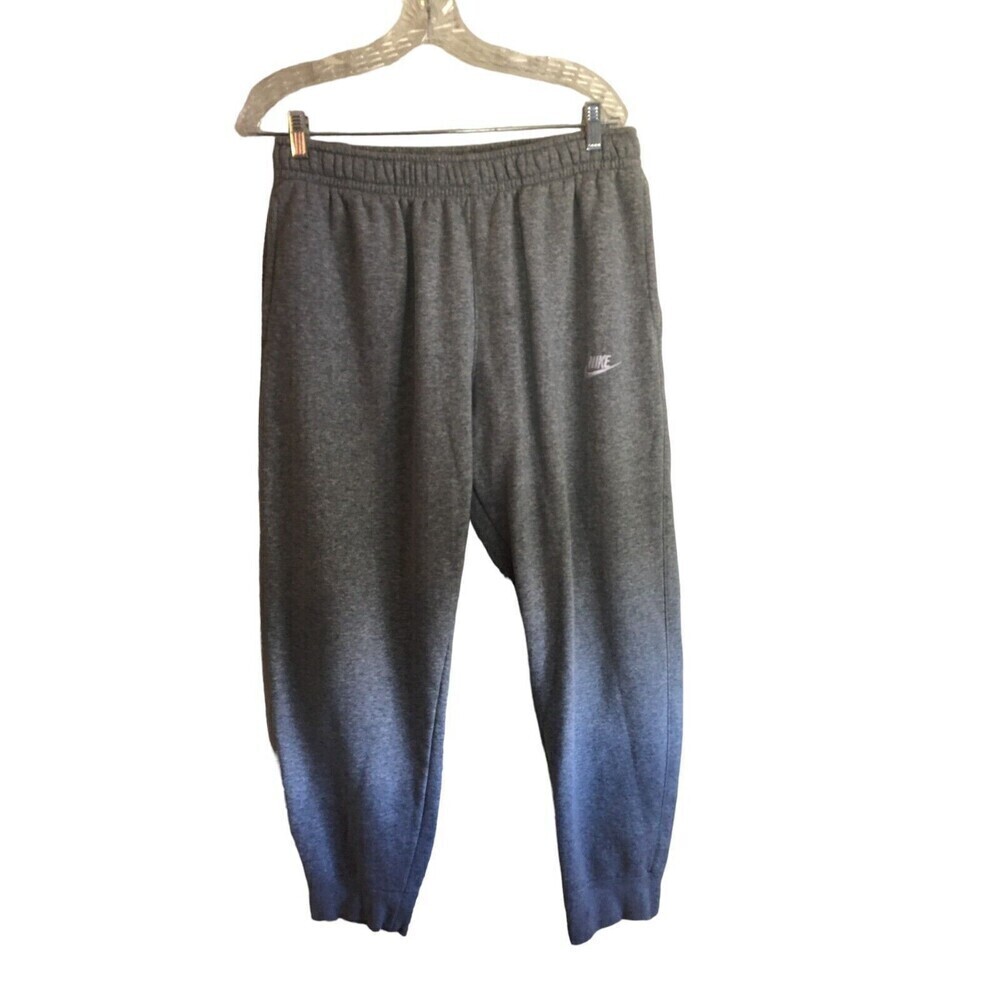 Nike Sweat Pants Women's Size Large Gray Stretch Drawstring Cotton Blend